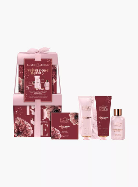 Luxury Bathing Company Velvet Rose Peony Bathing Gift Set greetfleets