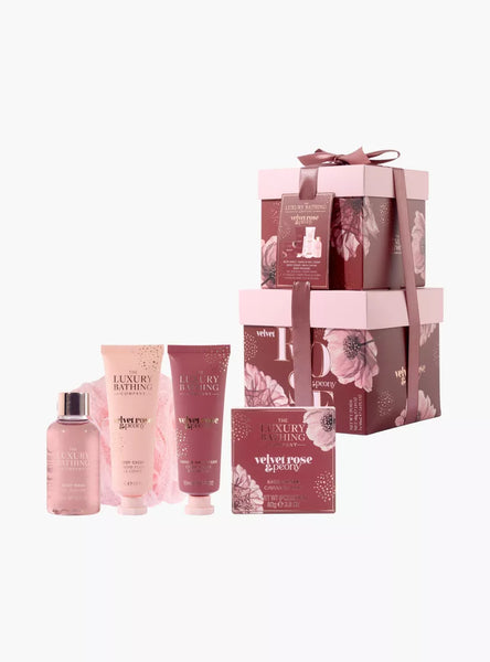 Luxury Bathing Company Velvet Rose Peony Bathing Gift Set greetfleets