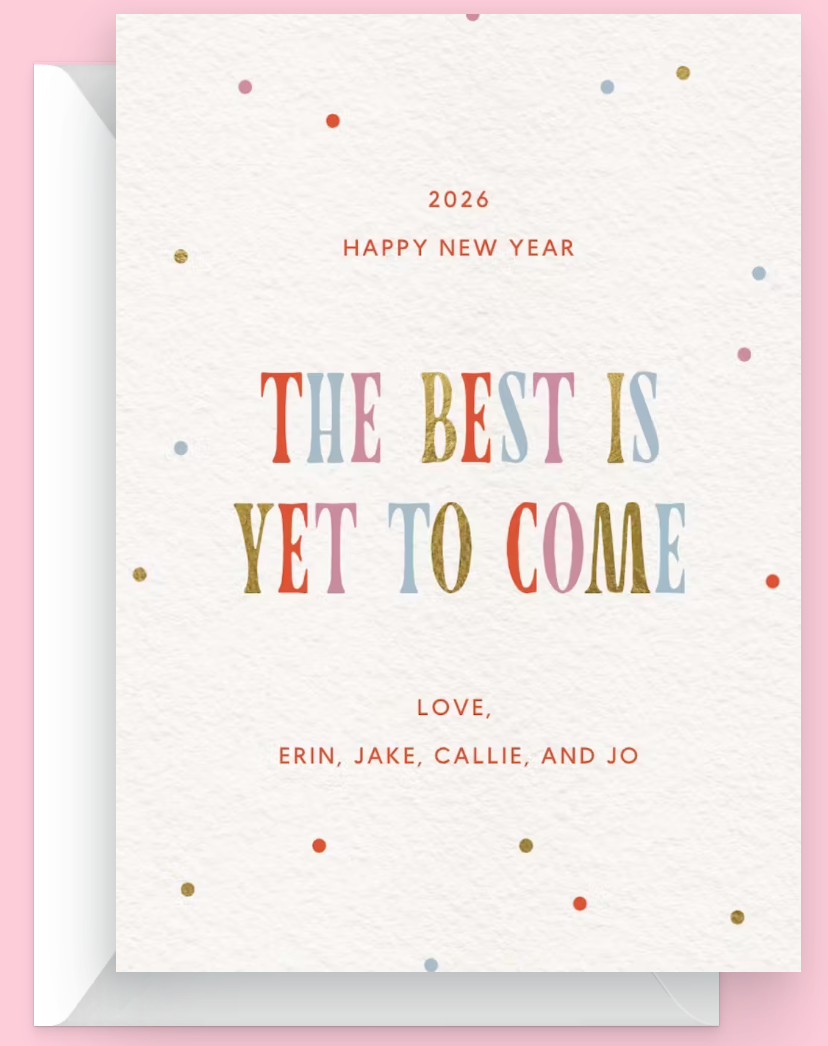 Good Things Ahead New year card