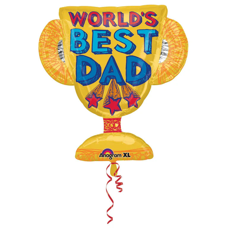 Best Dad Trophy Supershape Balloon 27in