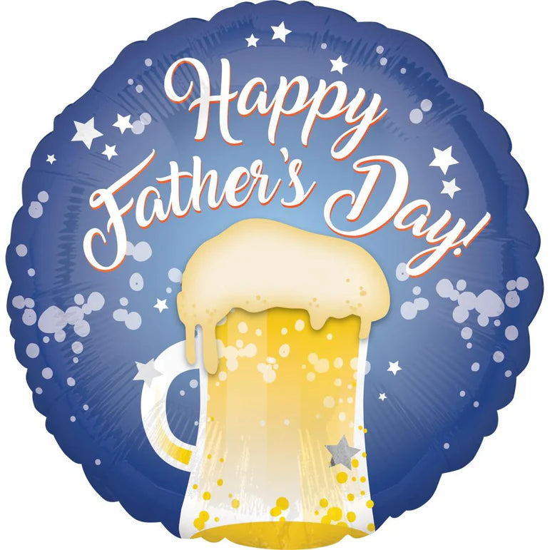 Happy Father's Day Beer Mug Foil Balloon 45cm