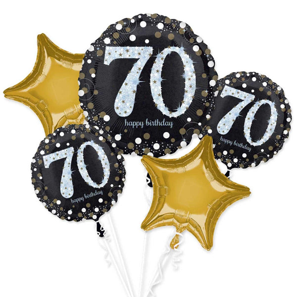 Sparkling Birthday Balloon Bouquet 5pcs P.center