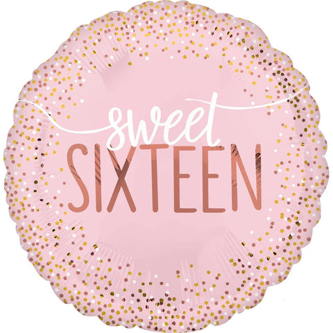 Sixteen Blush Foil Balloon 45cm P.center