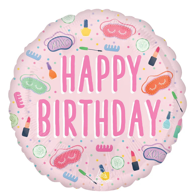 Spa Party Foil Birthday Balloon 18in