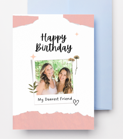 Birthday card with two women on a white background |greetfleets.ae