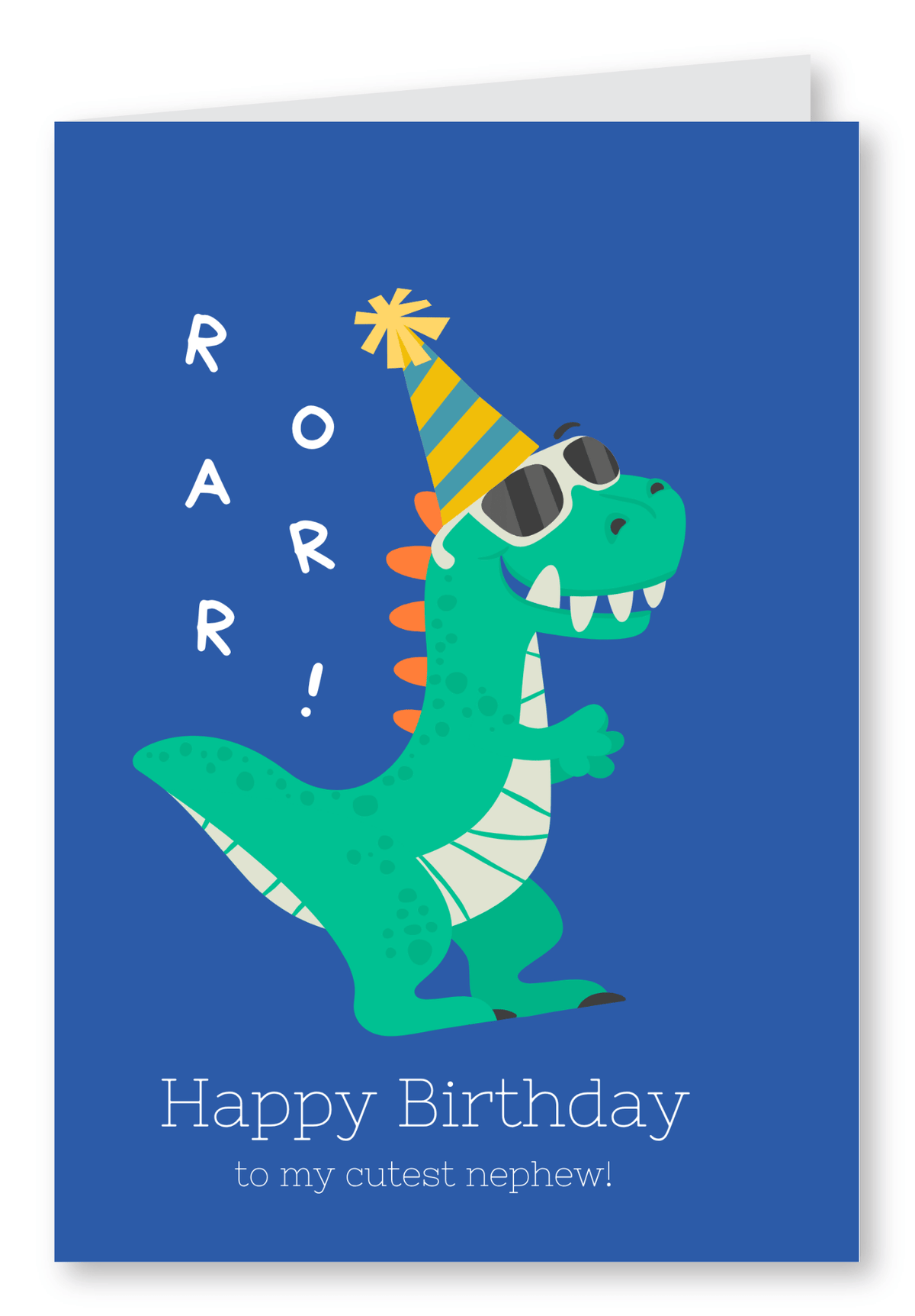 Cute Dinosaur "Roar" Birthday Card