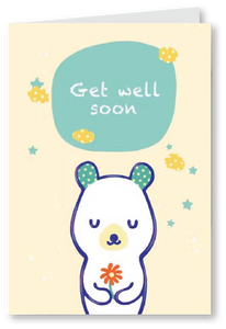 Get Well Teady Bear-- Get Well Soon Card