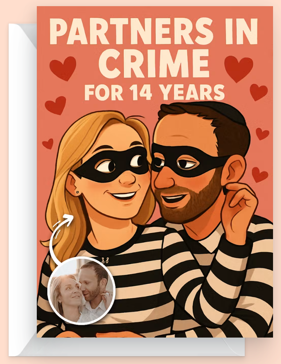 Partners in Crime Happy anniversary Ai-card
