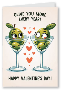 Olive martini - valentine's day card