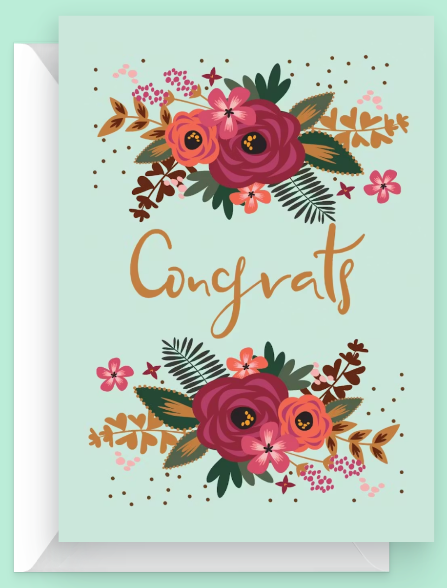 Floral Congrats Congratulations card