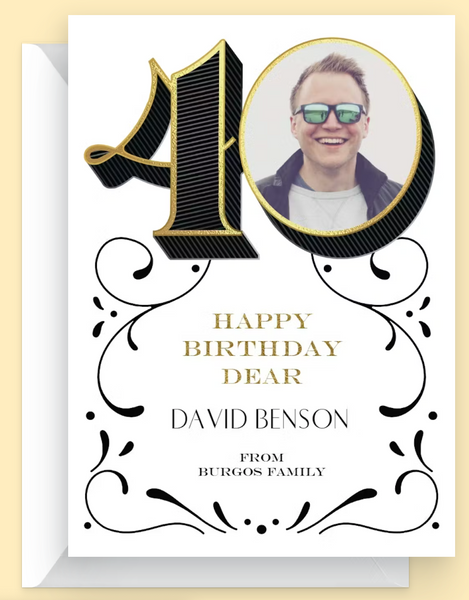 Milestone Birthday Card 40th