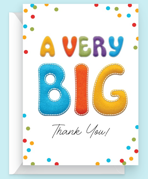 Alphabet Thank you card