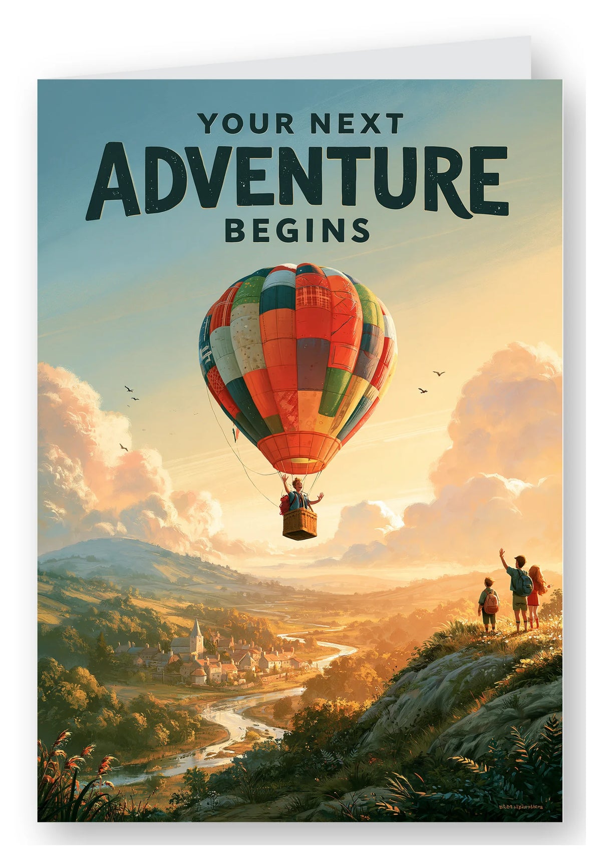 Your Next Adventure Begins Farewell Card - Balloon Ride