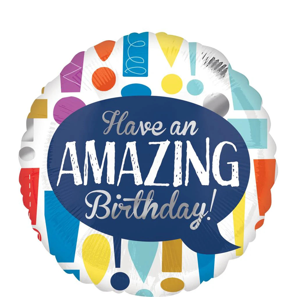 Amazing Birthday Balloon – Fun Party Foil Balloon 18in