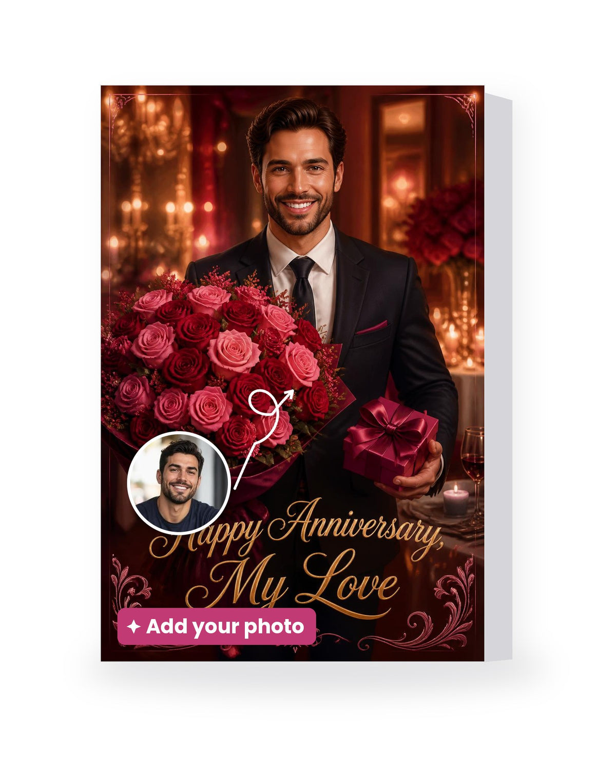 Happy Anniversary, My Love – AI Face Card