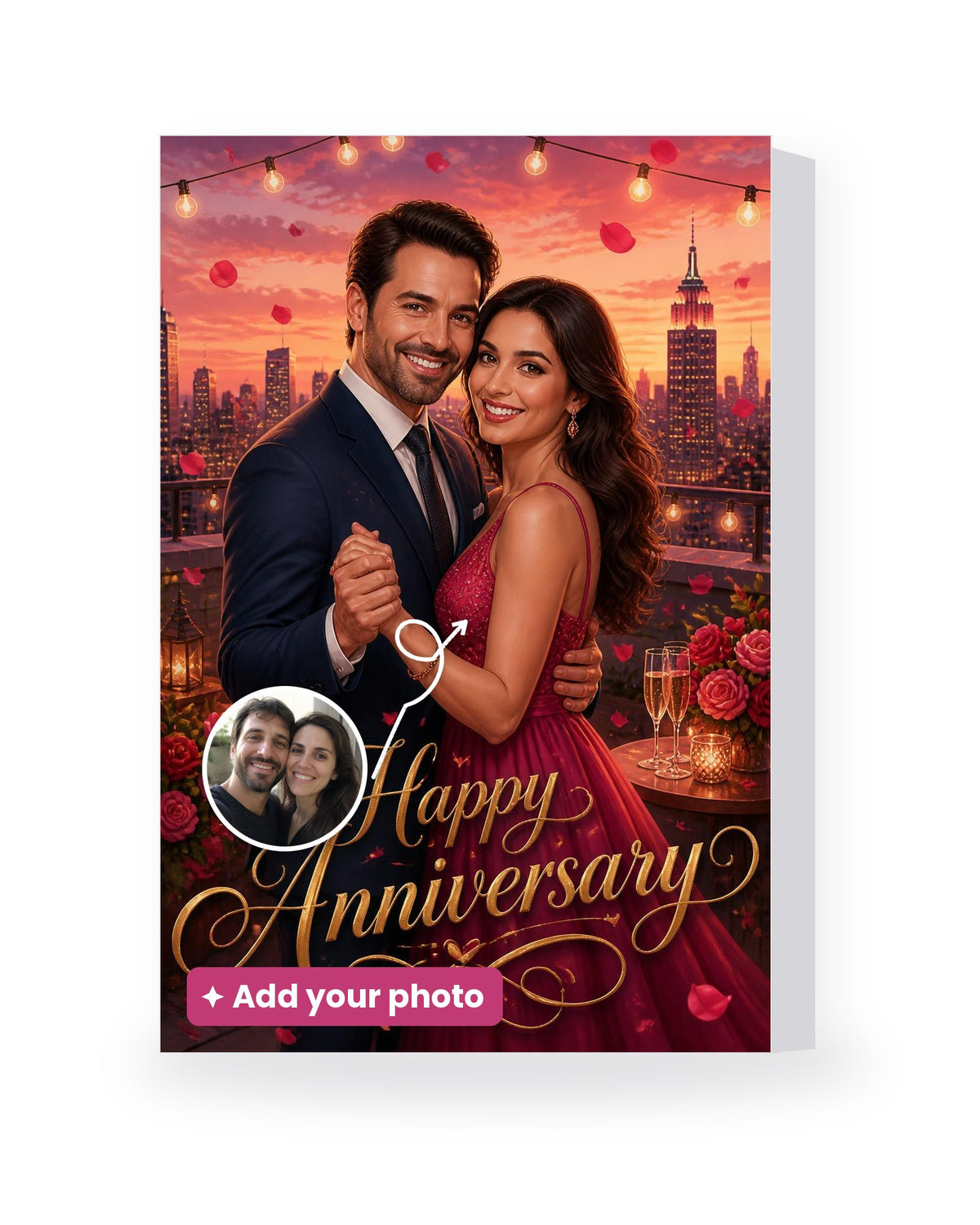 Happy Anniversary (Couple) – AI Face Card