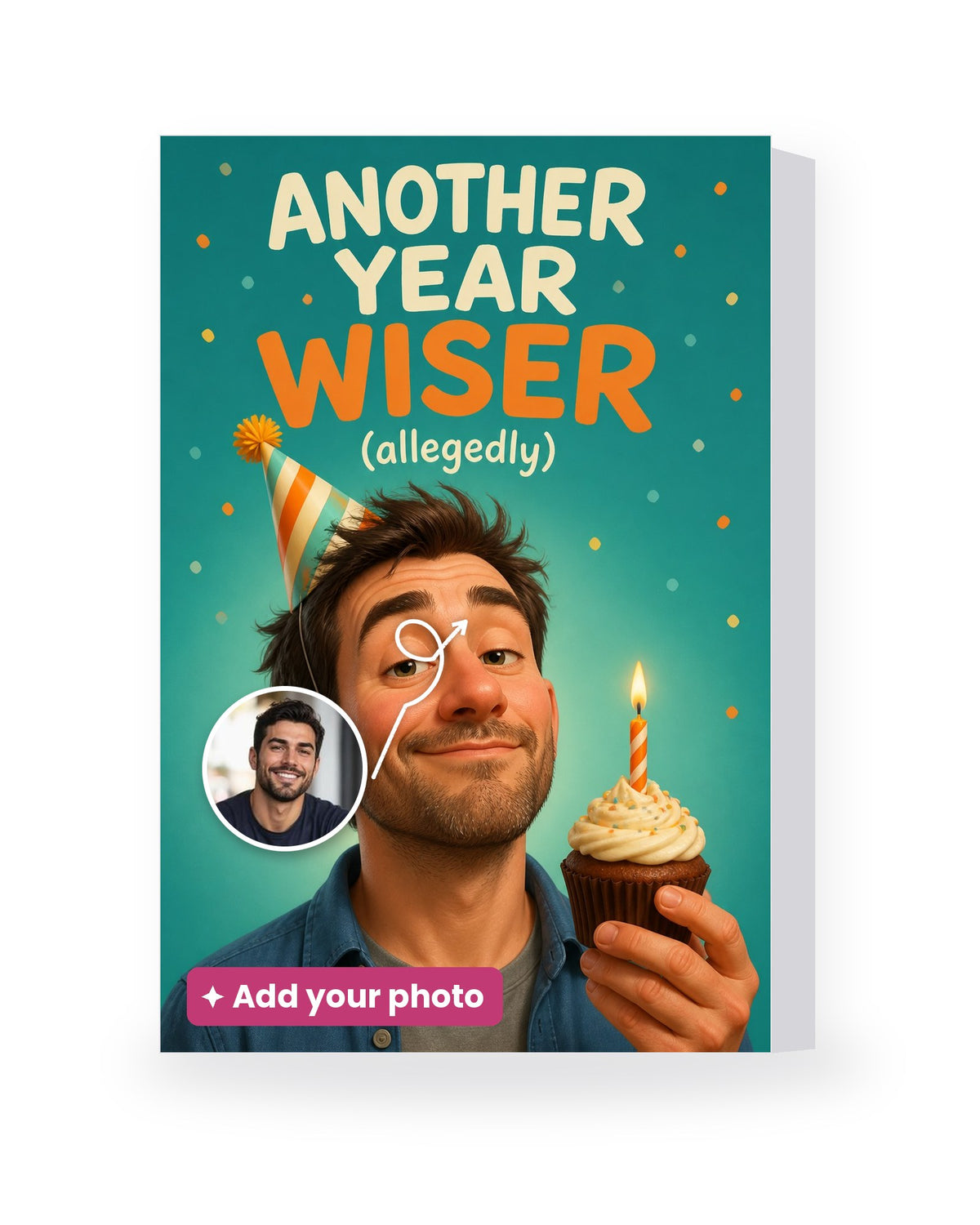 Another Year Wiser – AI Face Card
