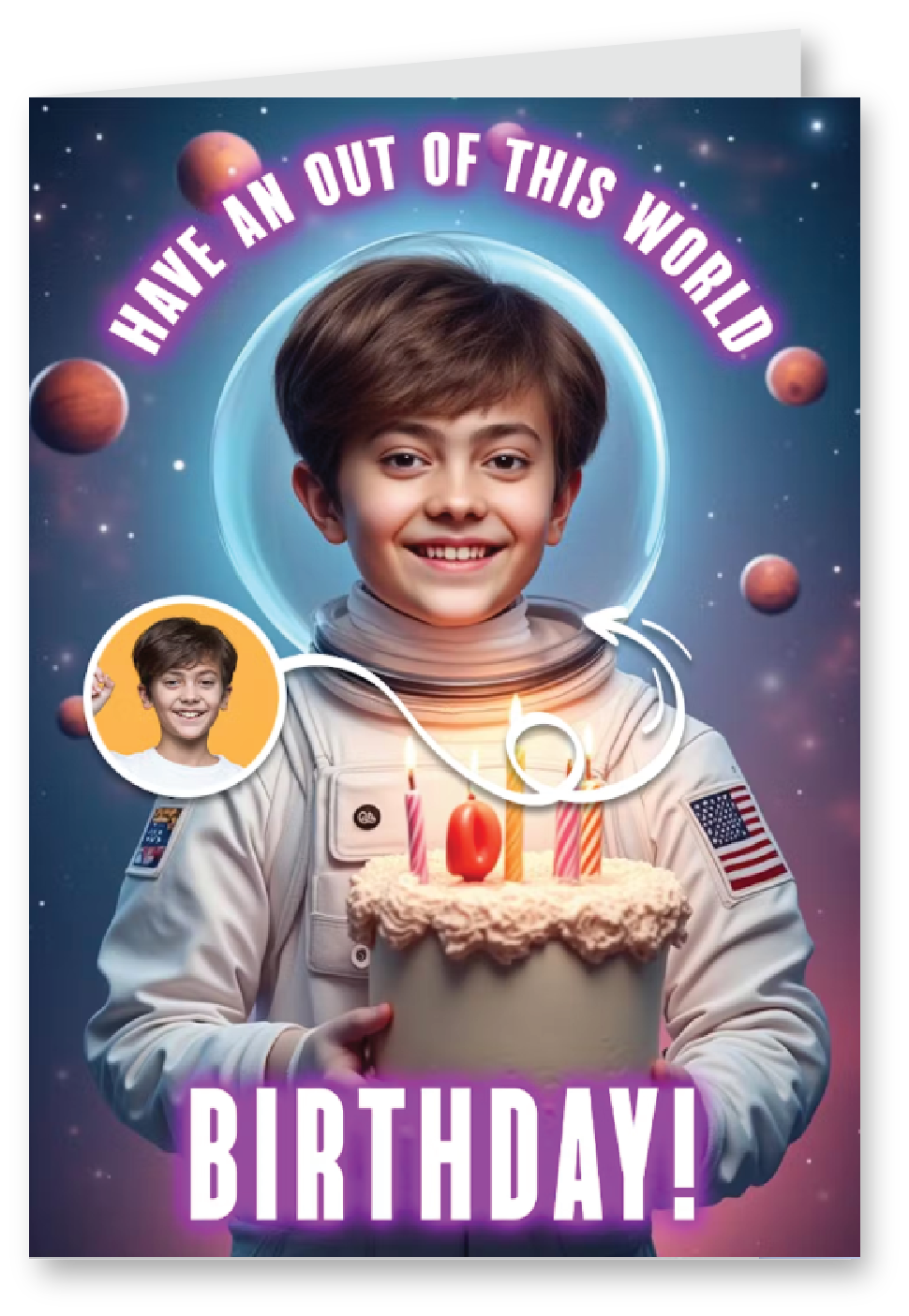 Out of this World - Ai Magic Photo Birthday Card
