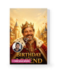 Birthday Legend personalised AI face card
