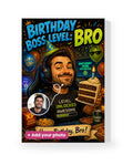 Birthday Boss Level: Bro (Brother) – AI Face Card