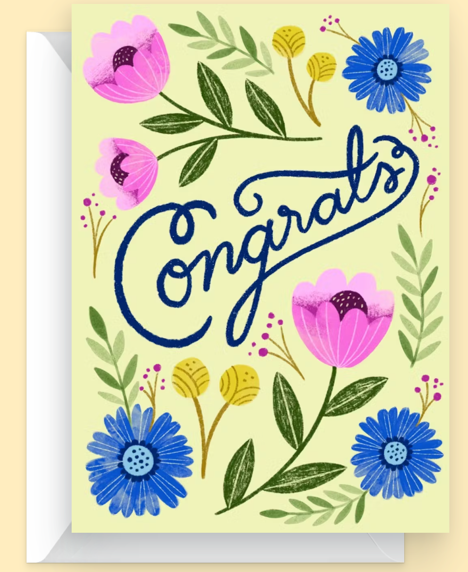 Congrats so happy Congratulations card