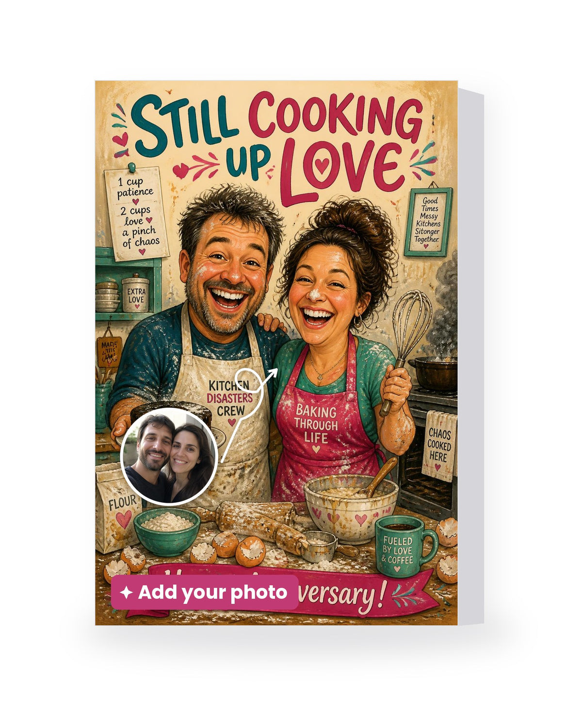 Still Cooking Up Love (Couple) – AI Face Card