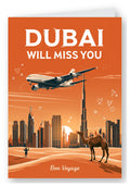 Dubai Will Miss You Bon Voyage Card - Skyline