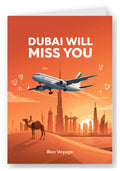 Dubai Will Miss You Bon Voyage Card - Sunset