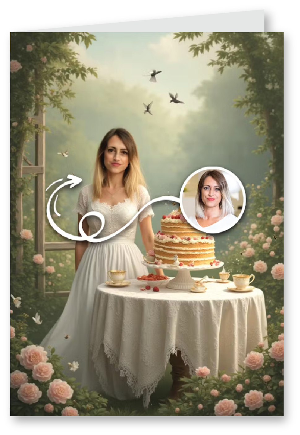 Festive Garden - Ai Magic Photo Birthday Card