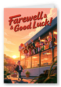 Farewell & Good Luck Leaving Card - Sunset Office