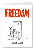 Freedom Good Luck Leaving Card - Happy Dash