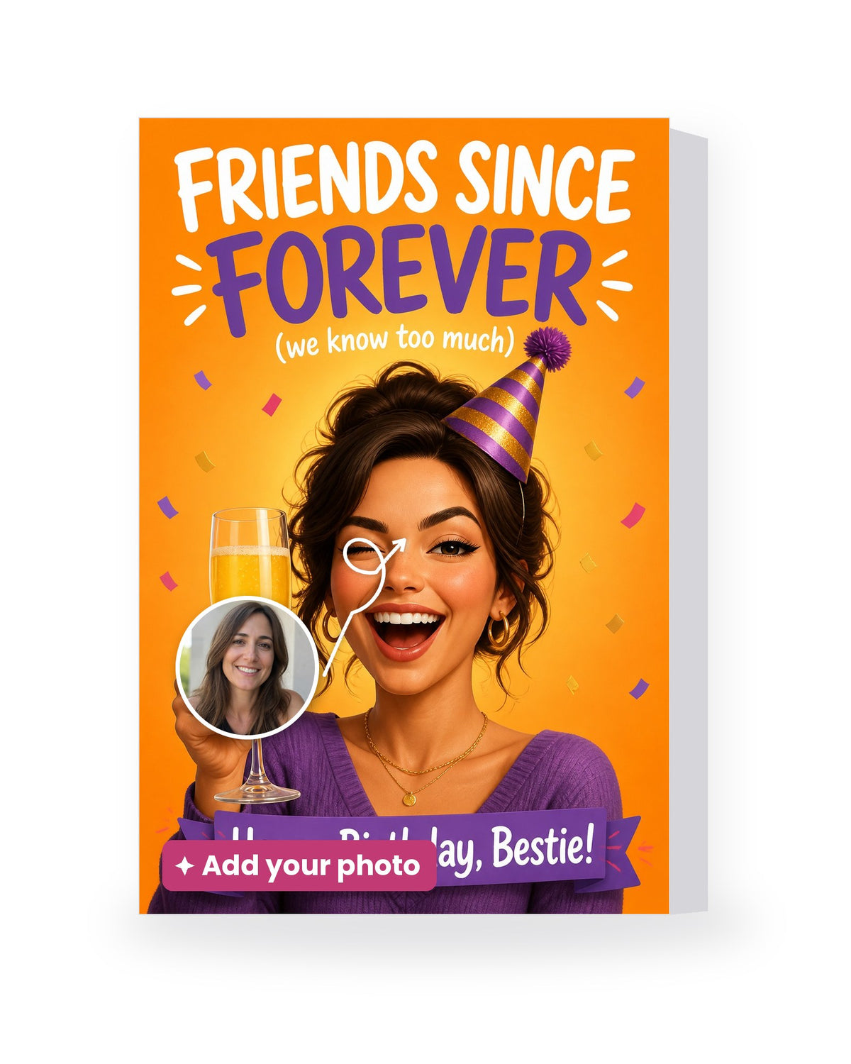 Friends Since Forever – AI Face Card