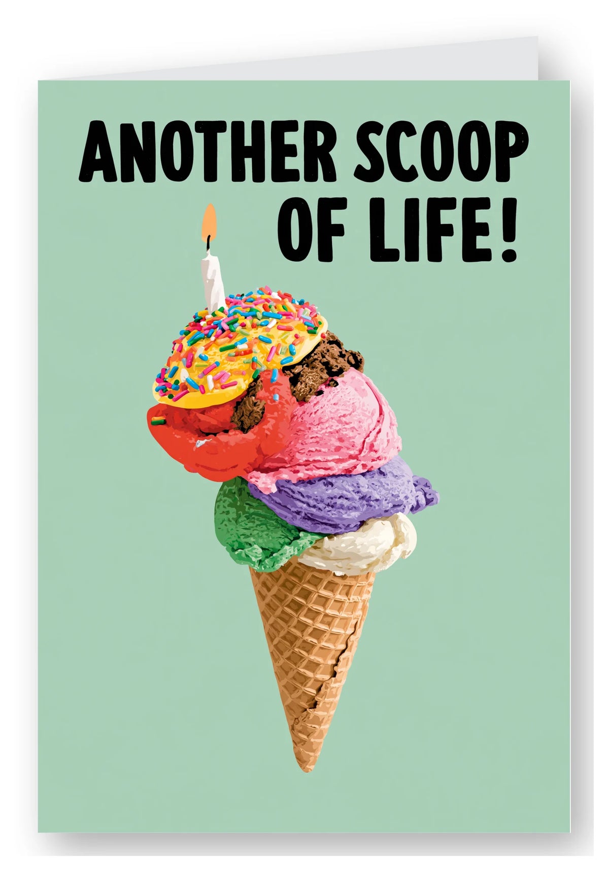 Another Scoop of Life Birthday Card - Ice Cream Tower