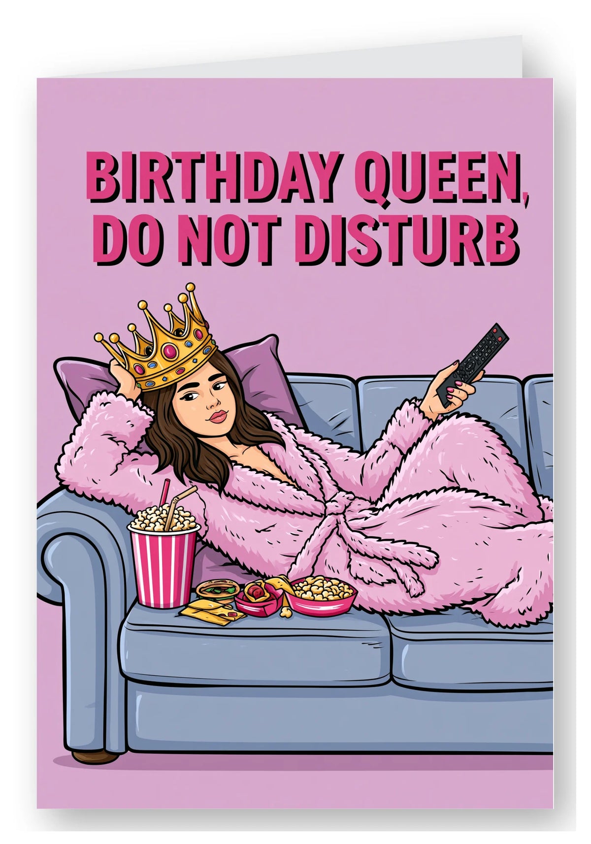 Birthday Queen, Do Not Disturb Card - Pink