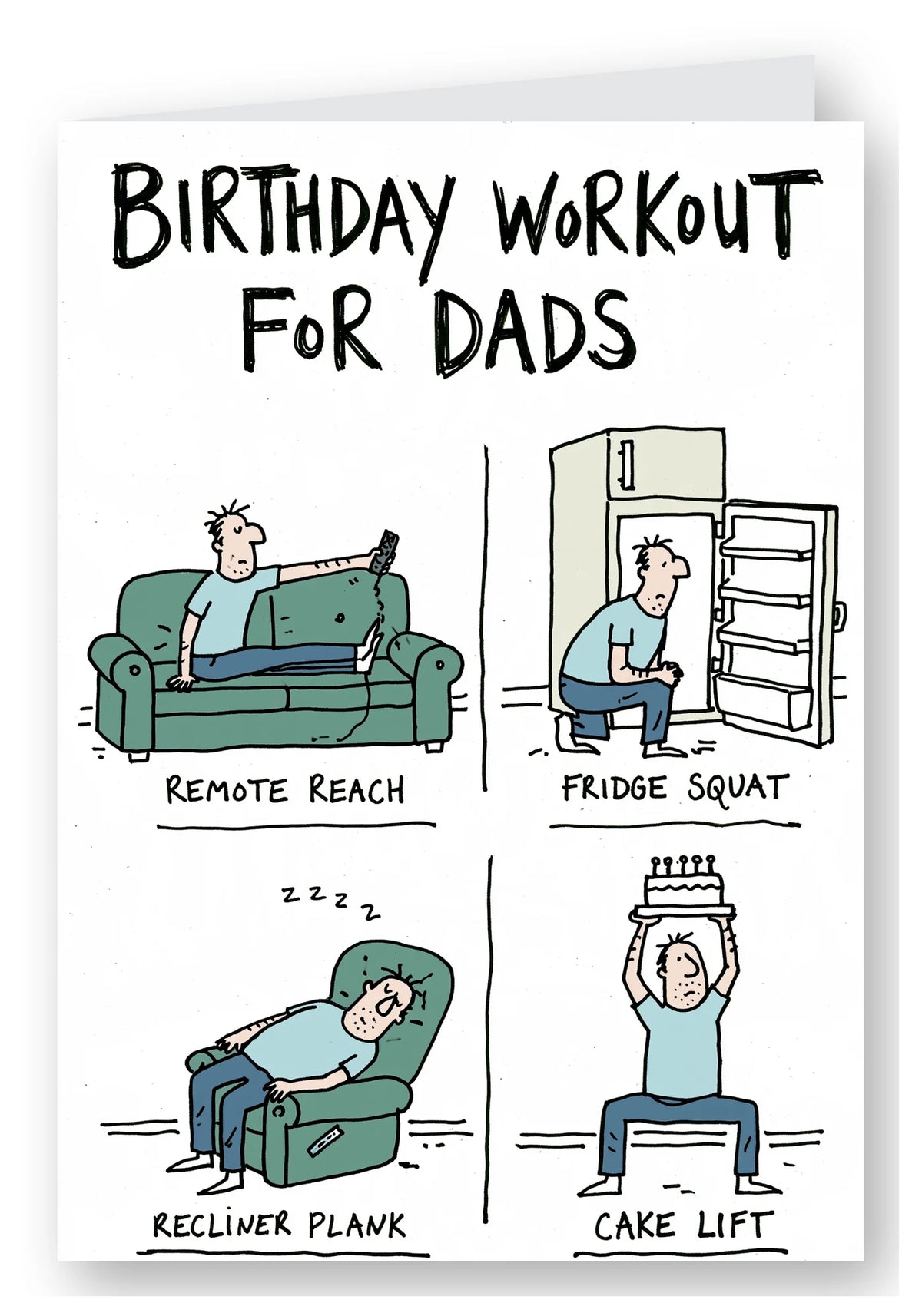 Birthday Workout for Dads Card