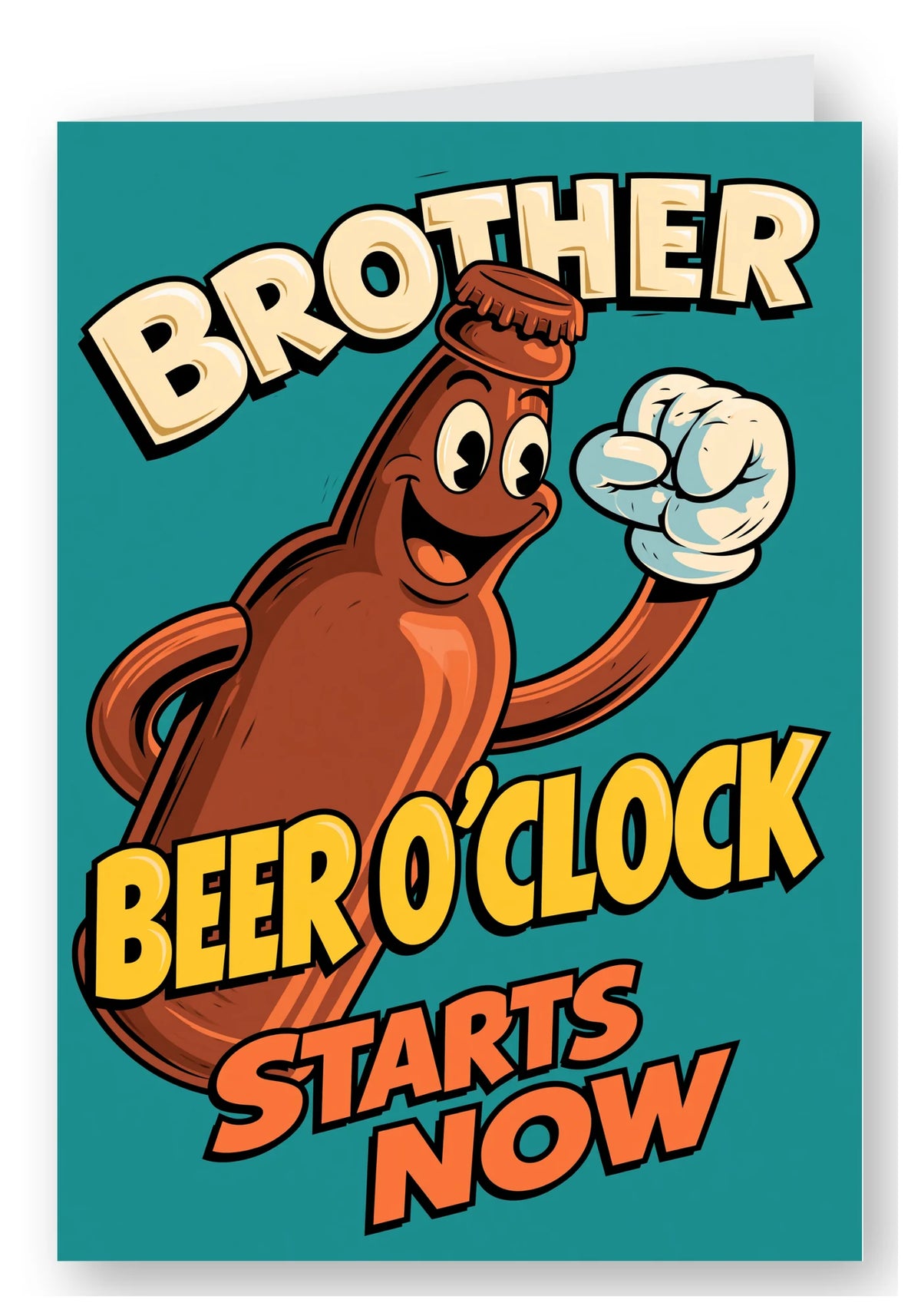 Brother Beer O'Clock Birthday Card