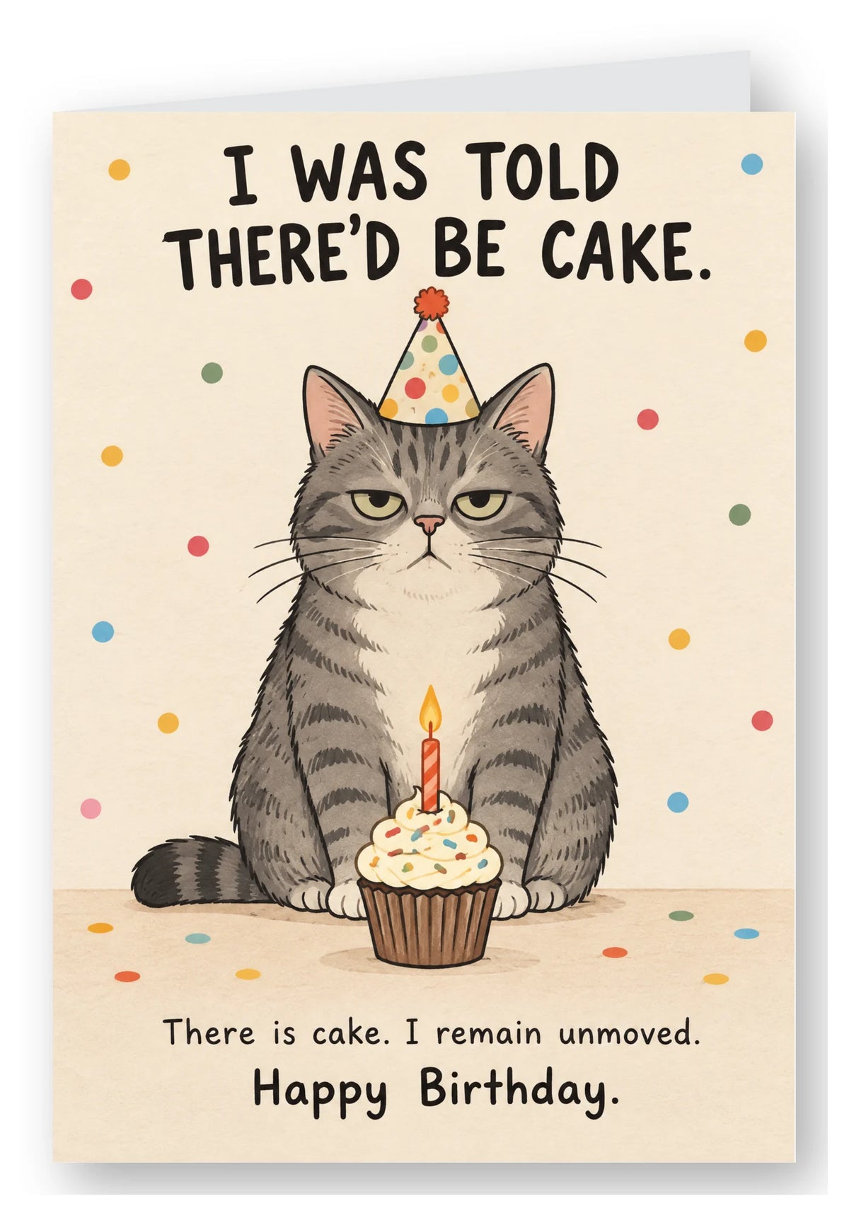 I Was Told There'd Be Cake Grumpy Cat Birthday Card