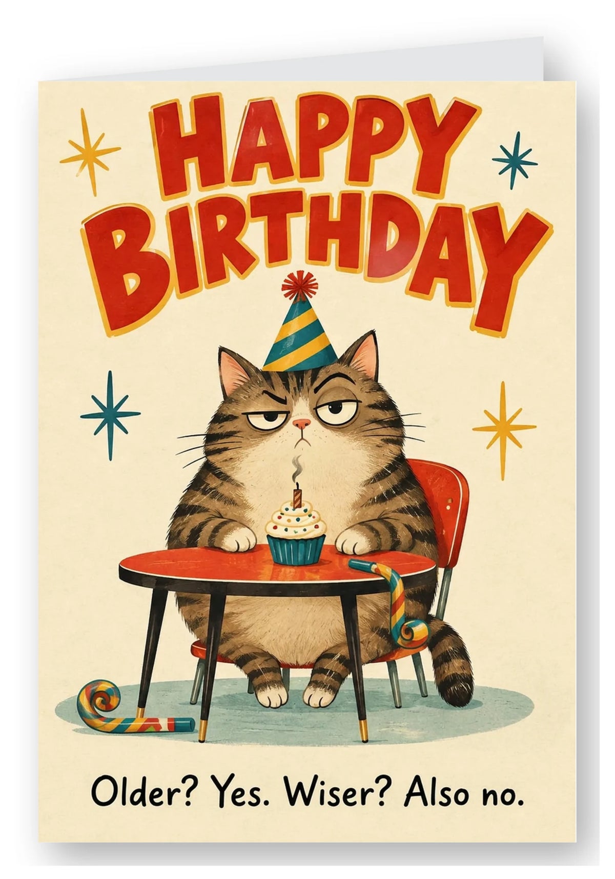 Grumpy Cat Older? Yes. Wiser? Also No. Birthday Card