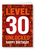 Level 30 Unlocked Gamer Birthday Card