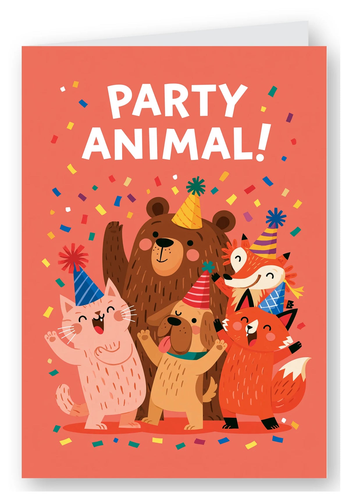 Party Animal Birthday Card - Woodland Friends