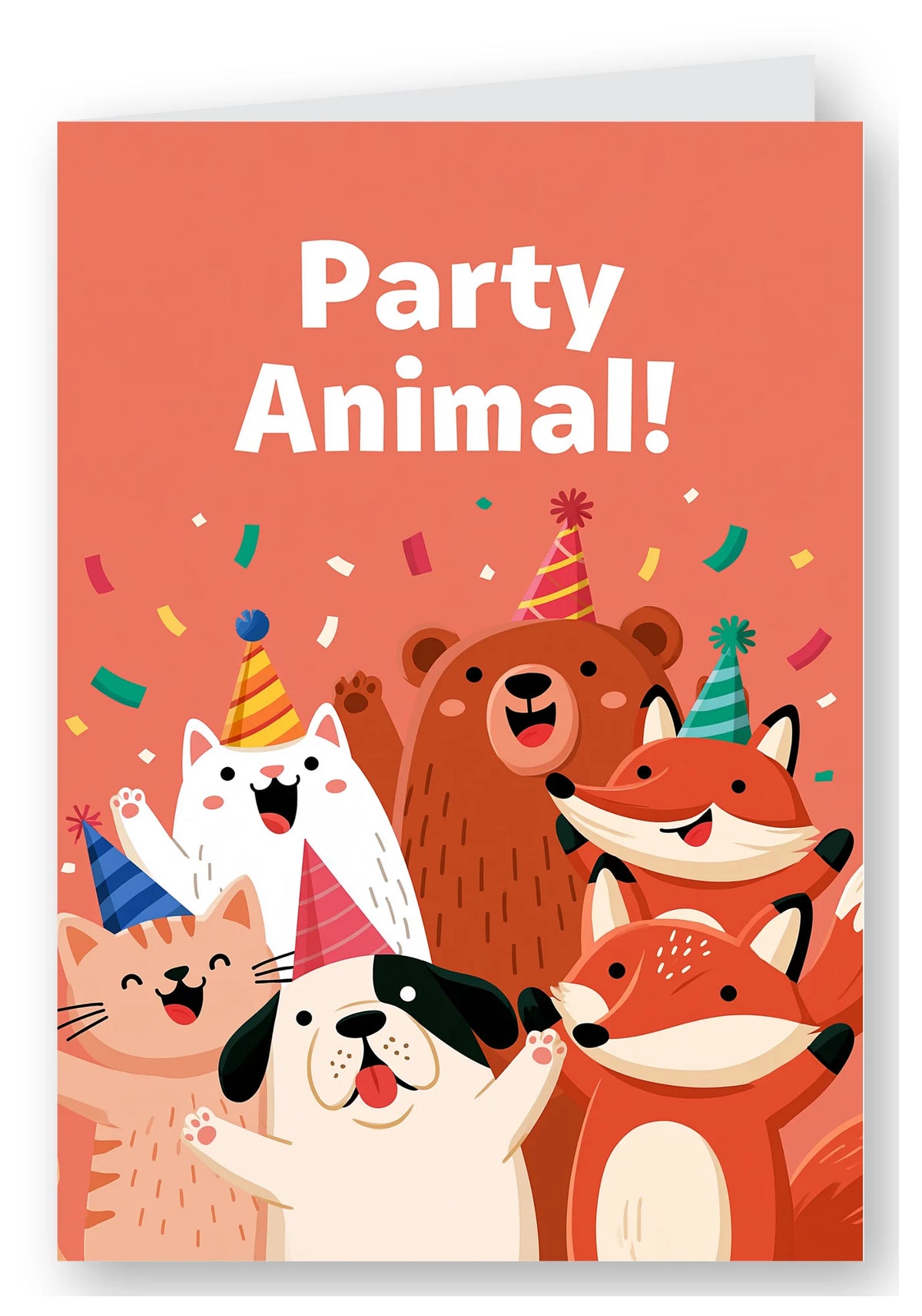 Party Animal Birthday Card - Crowd