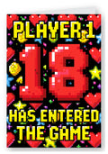 Player 1 Has Entered the Game 18th Birthday Card