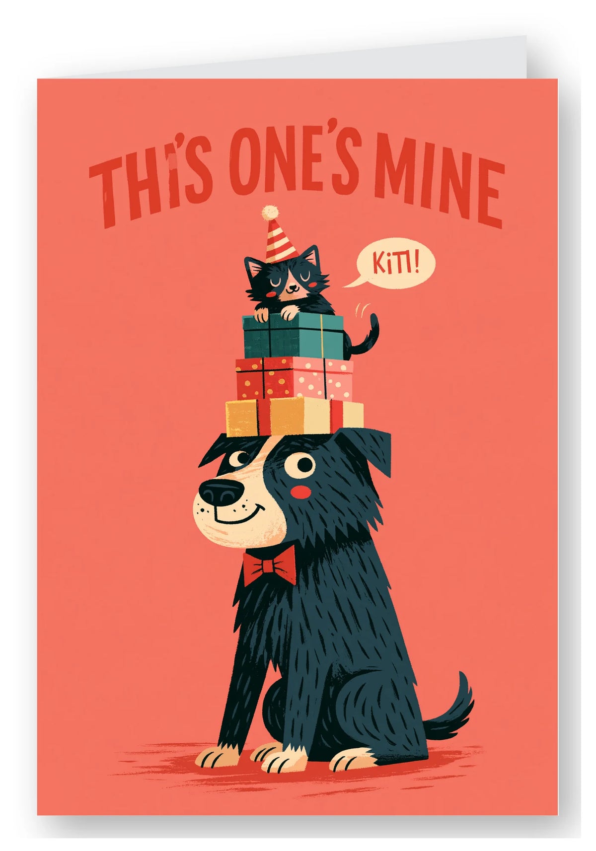 This One's Mine Birthday Card - Black Dog