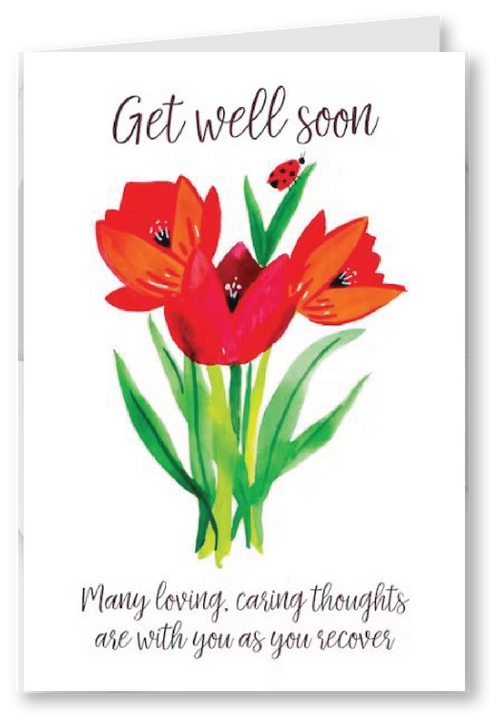 Caring Thoughts- Get Well Soon Card