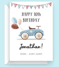 Watercolor Car Birthday Card – Artistic Greeting Card for All Ages | GreetFleets.ae