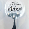 Customized Bubble Balloon -Black and Silver