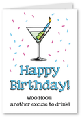 Vodka drink - happy birthday card