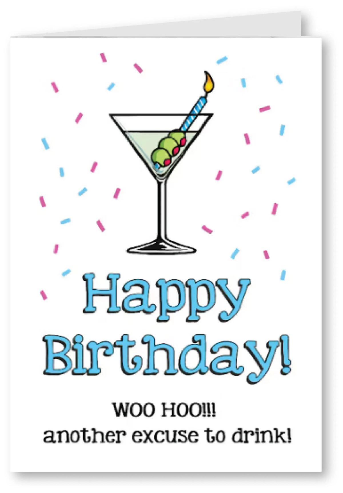 Vodka drink - happy birthday card