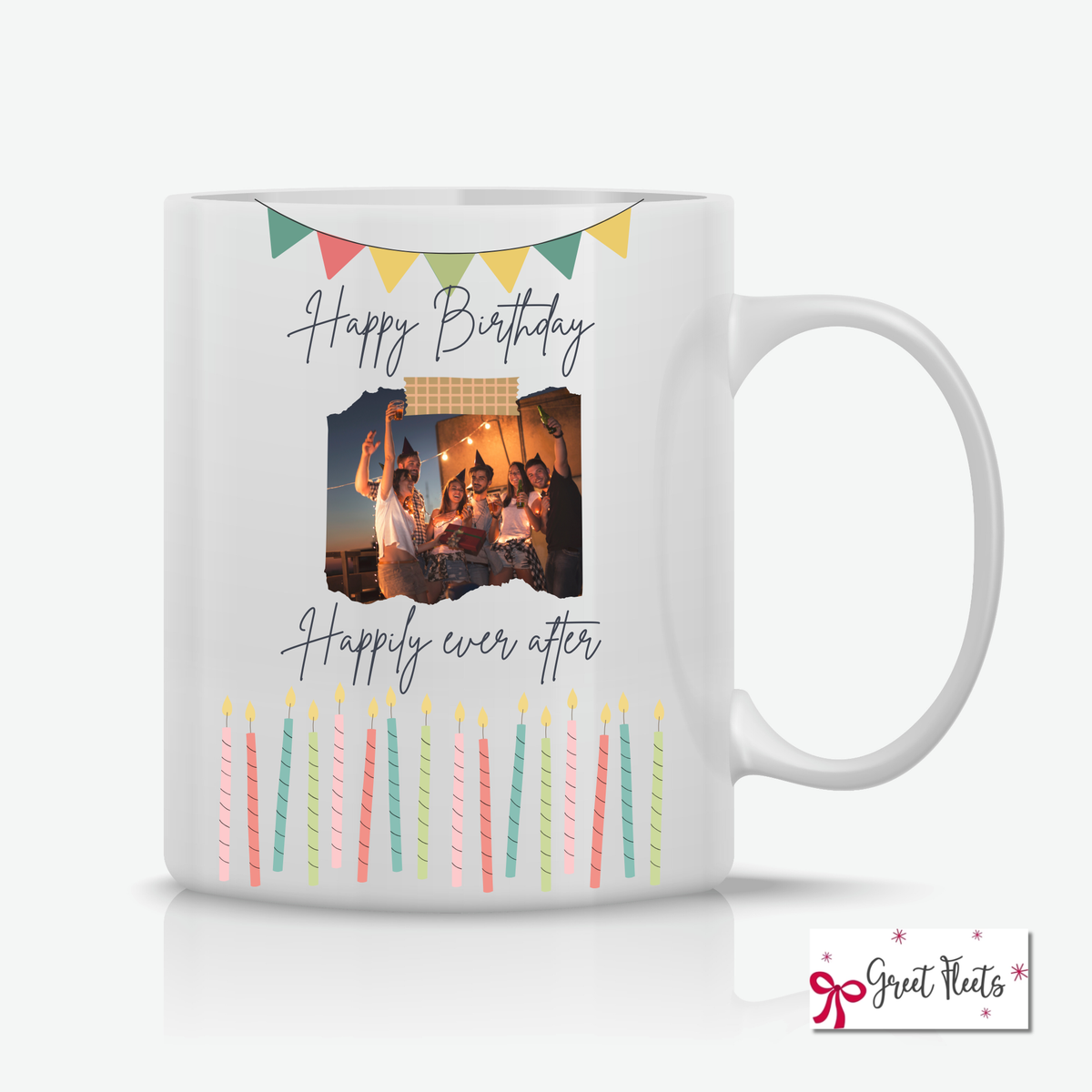Personalized Romantic Photo Birthday Mug – Happily Ever After Gift