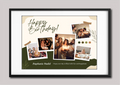 Aesthetic Scrapbook Happy Birthday Photo Frame Black